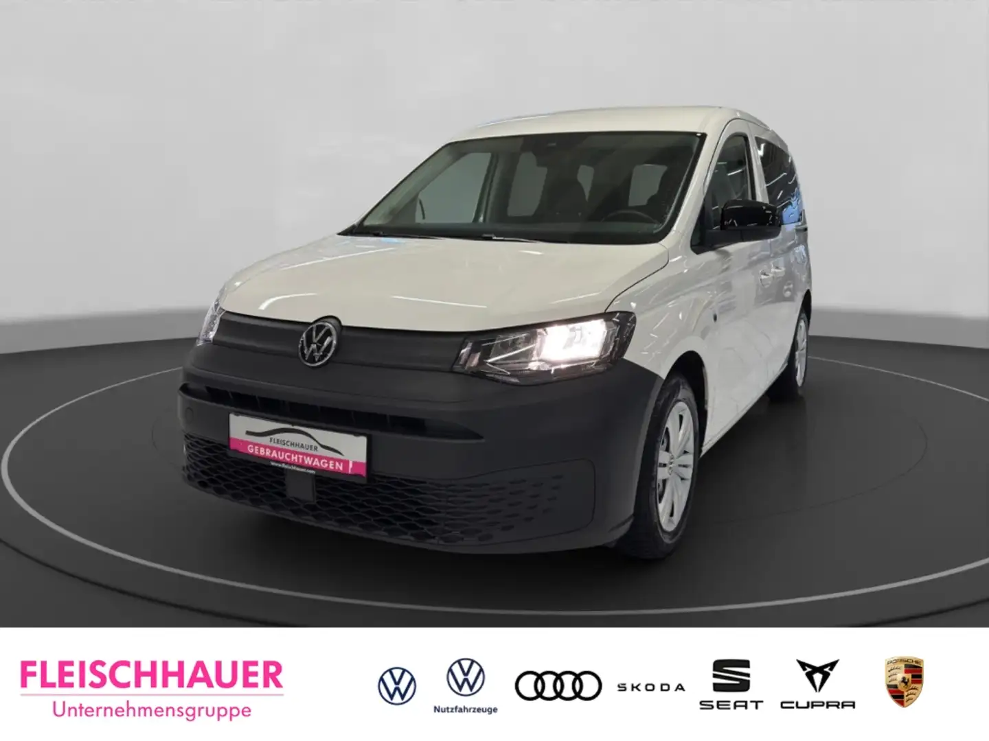 Volkswagen Caddy 1.5 TSI DSG+Navi+AHK+ACC+App-connect+Flügel Weiß - 1