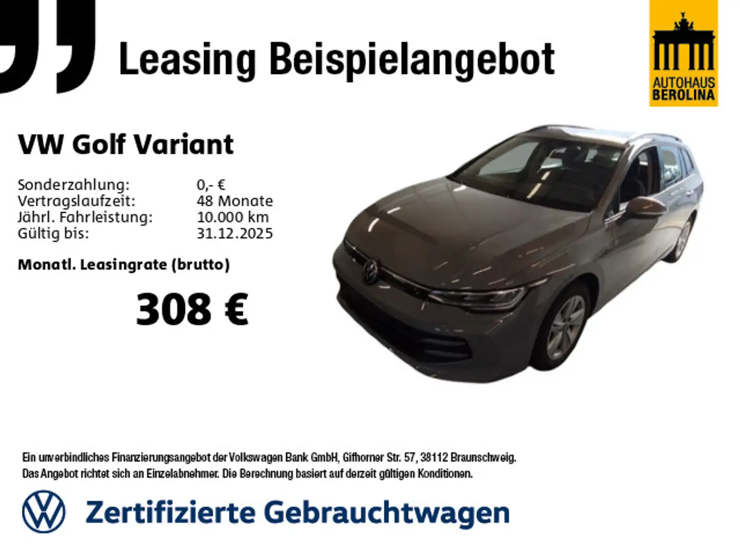 Volkswagen Golf Variant Golf VIII Variant 1.5 eTSI Life DSG *360°*SHZ* Grau - 1
