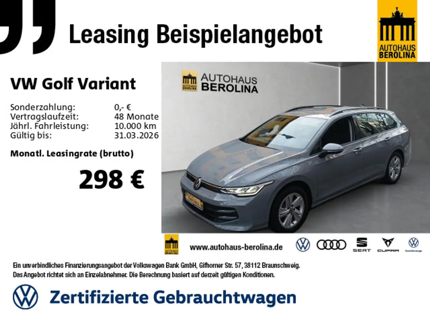 Volkswagen Golf Variant Golf VIII Variant 1.5 eTSI Life DSG *360°*SHZ* Grau - 1