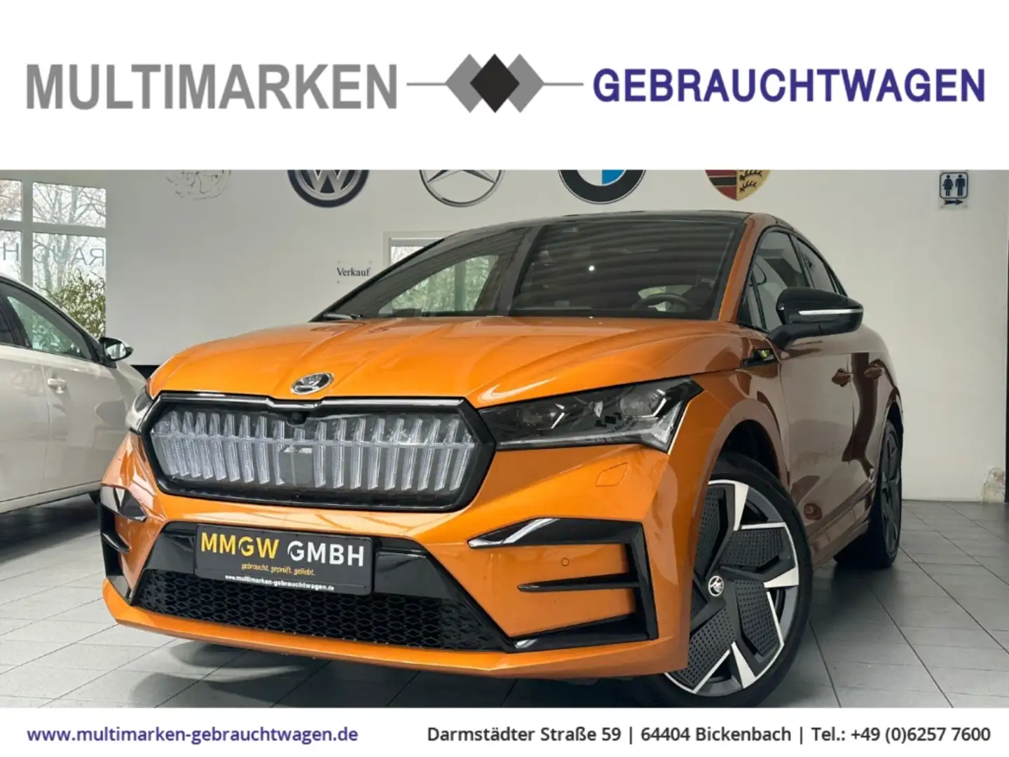 Skoda Enyaq Coupe RS Suite HUD/AD/AHK/Navi/Leder/DigitalesCock Orange - 1