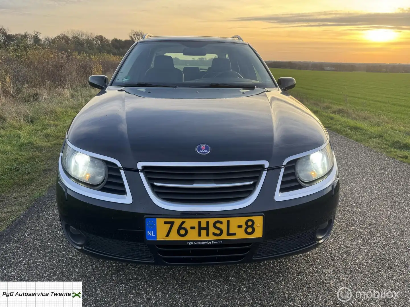Saab 9-5 Estate 2.0t Griffin Hirsch 210pk Dakje! nw apk Zwart - 2