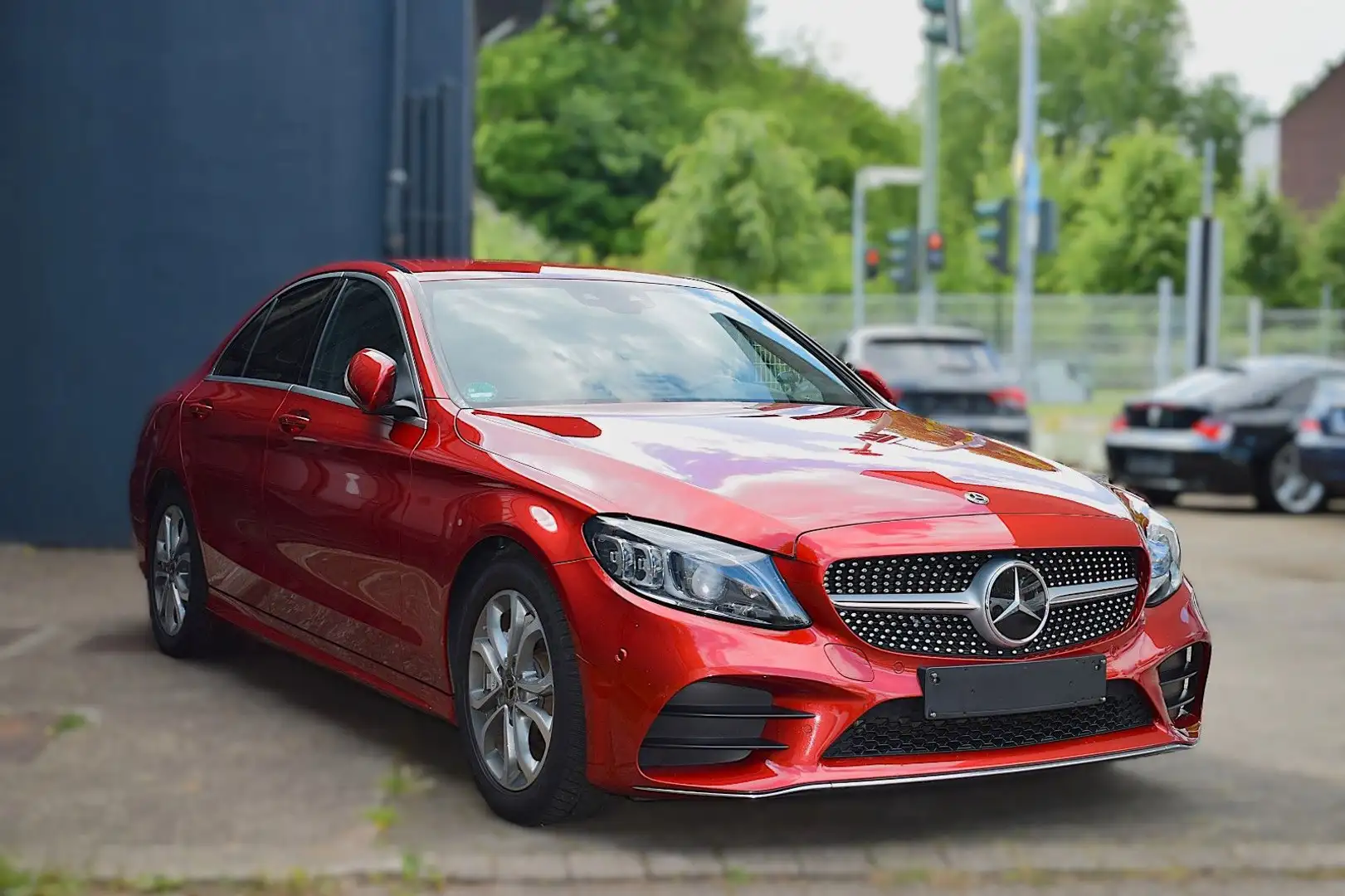 Mercedes-Benz C 200 AMG Widescreen HUD Distronic Burmester LED Červená - 1