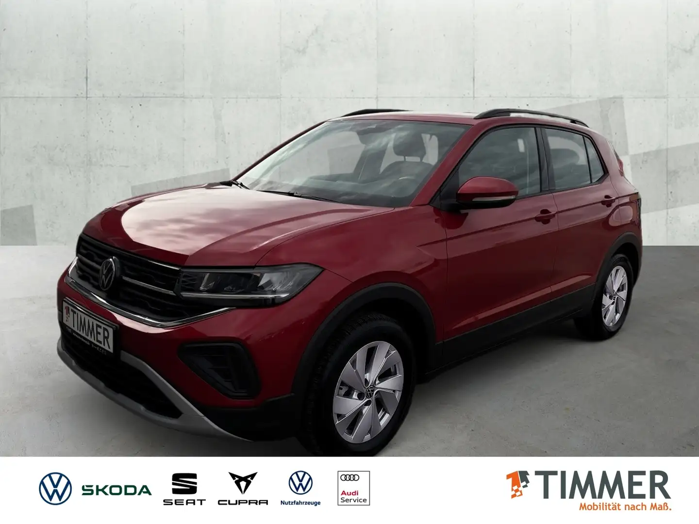 Volkswagen T-Cross 1.0 TSI LIFE *LED *ACC *NAVI *VIRTUAL *SHZ *LM * Rouge - 1