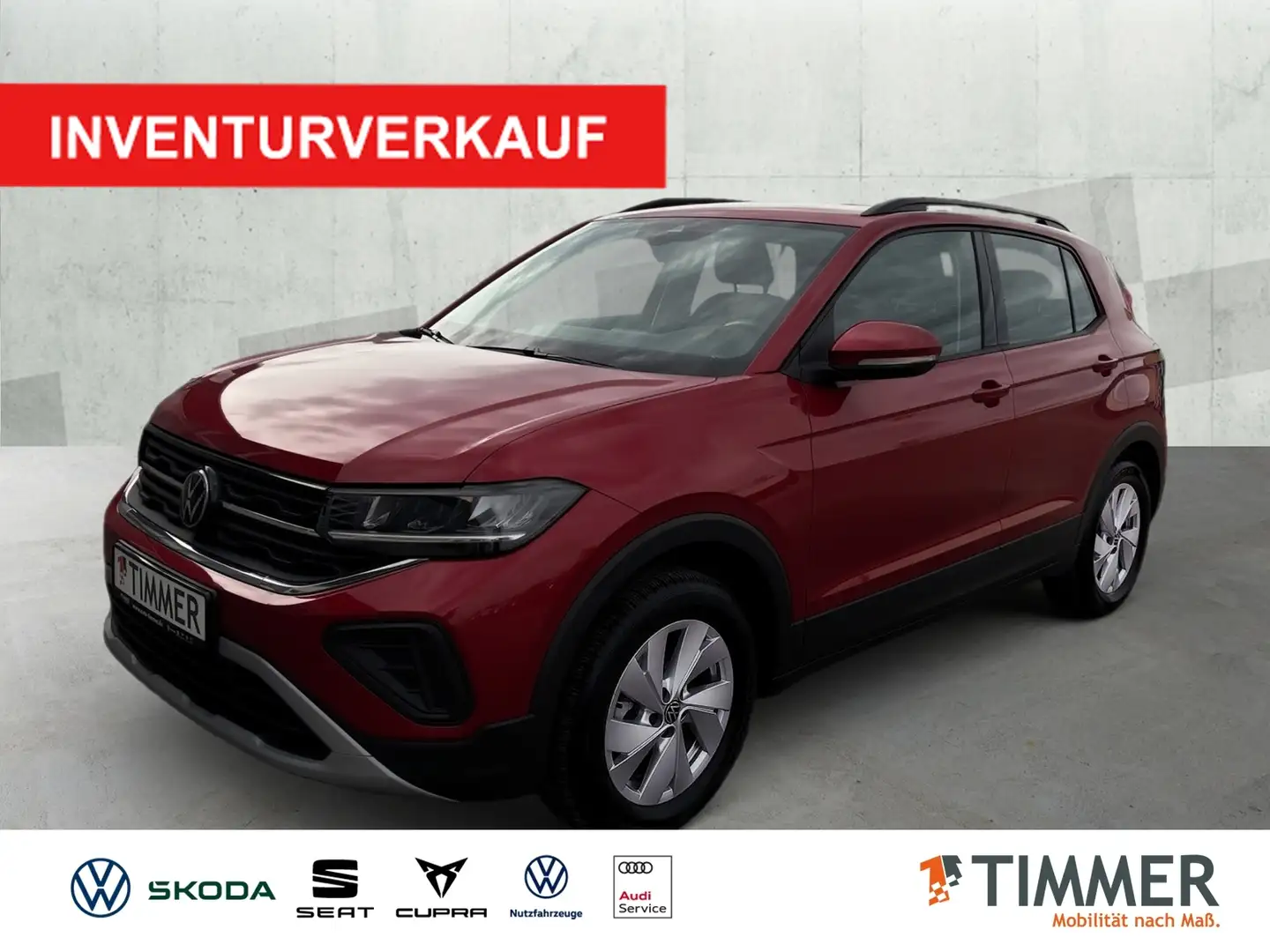 Volkswagen T-Cross 1.0 TSI LIFE *LED *ACC *NAVI *VIRTUAL *SHZ *LM * Rosso - 1