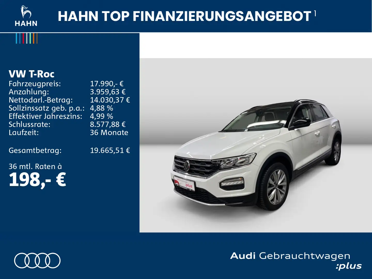 Volkswagen T-Roc 1.0 TSI Style 6-Gang Navi Cam PDC OPF Weiß - 2