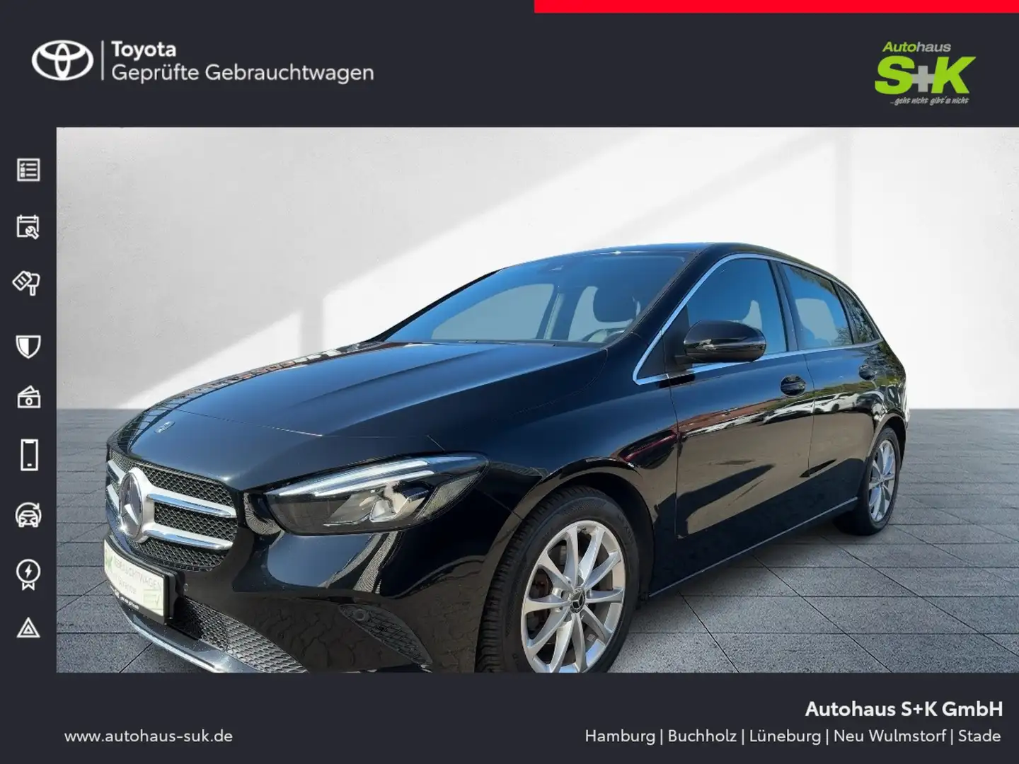 Mercedes-Benz B 180 ++AHK schwenkbar+Tempomat+Klima+SHZ+PDC++ Чорний - 1