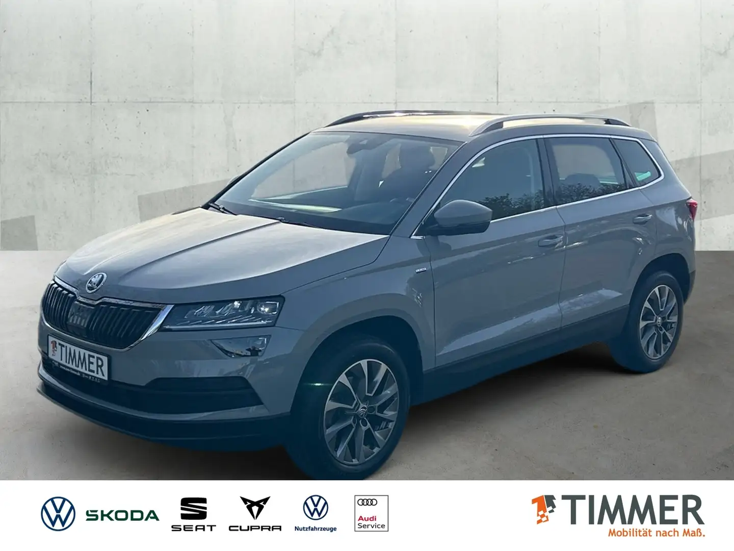 Skoda Karoq 1.5 TSI DSG CLEVER *AHK *LED *RKAM *TRAVEL *NAVI Gris - 1