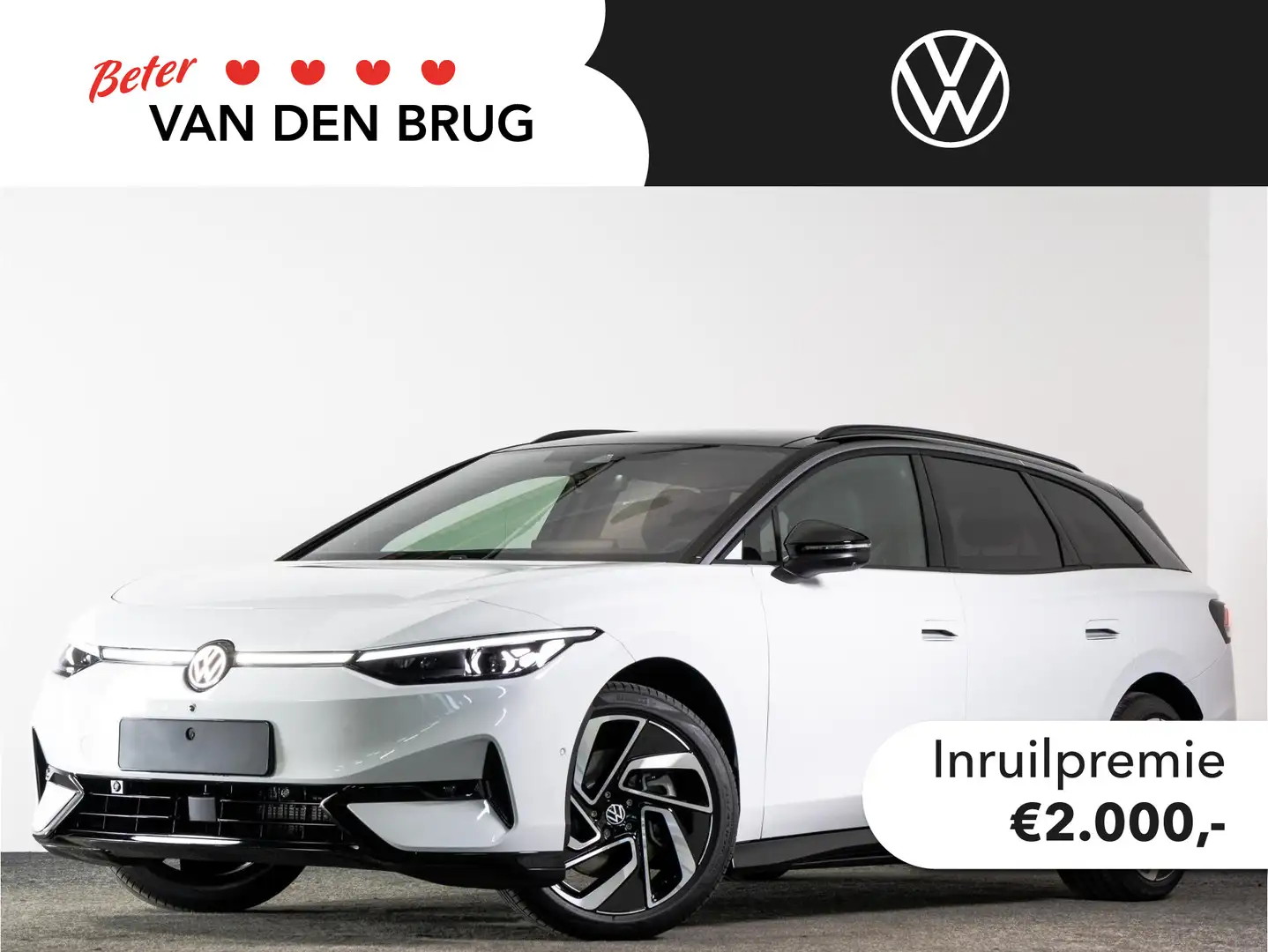 Volkswagen ID.7 Tourer Pro Business 77 kWh accu 286 pk Trekhaak | Wit - 1