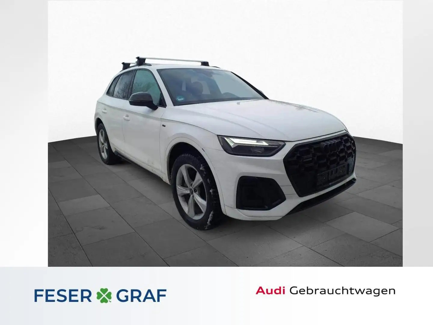Audi Q5 40TDI S line qu./LED/AHK/Kamera/Navi+/Optikschwarz Weiß - 1