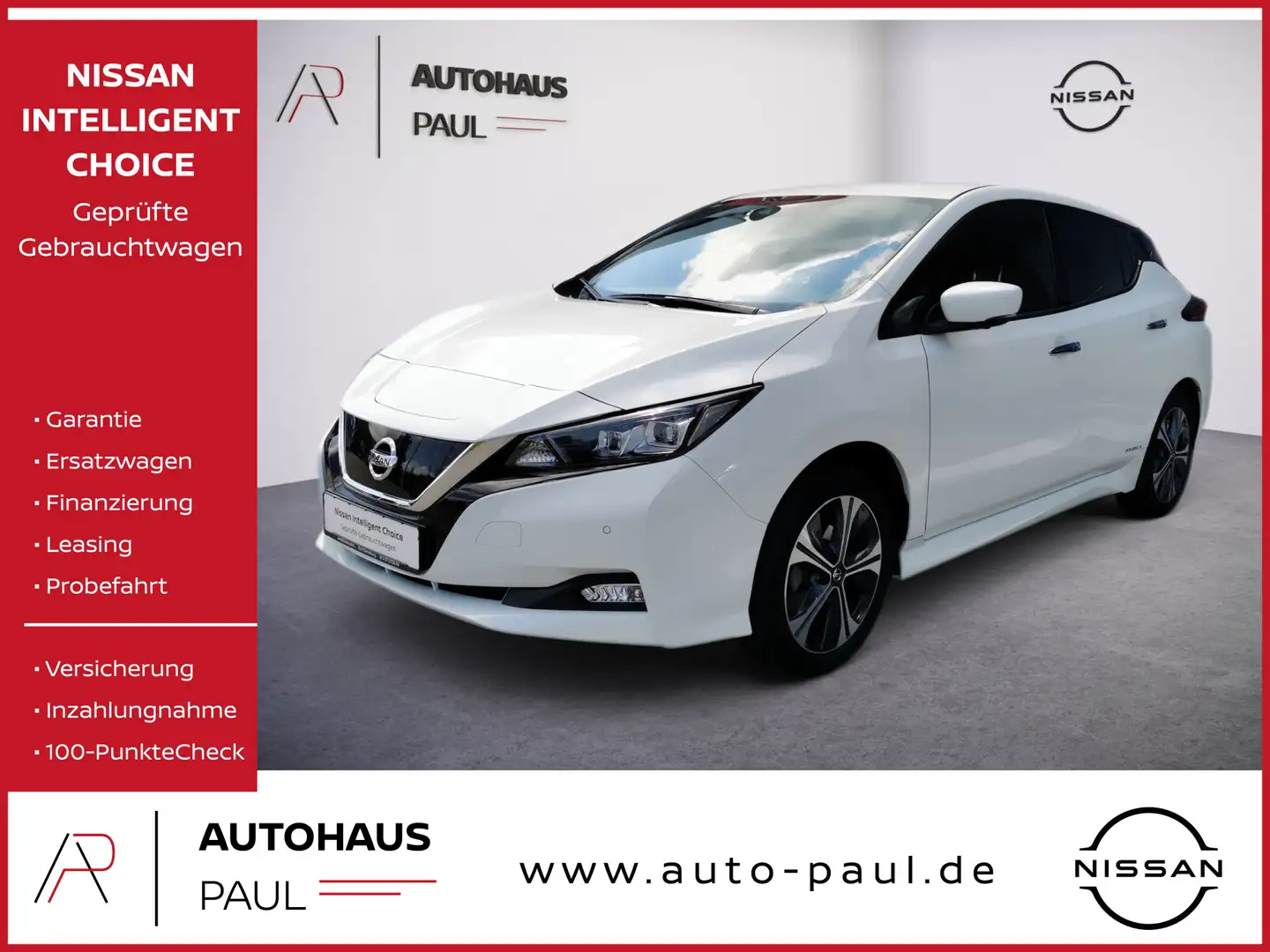 Nissan Leaf e+ N-Connecta 62 kWh, Winter, LED, 360° Weiß - 1