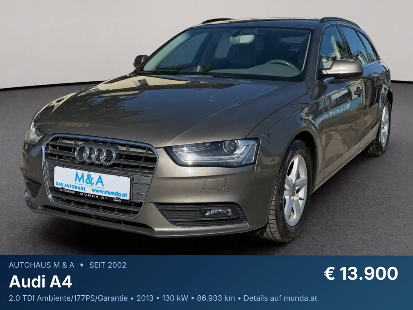 Audi A4 2.0 TDI Ambiente/177PS/Garantie Grau - 1