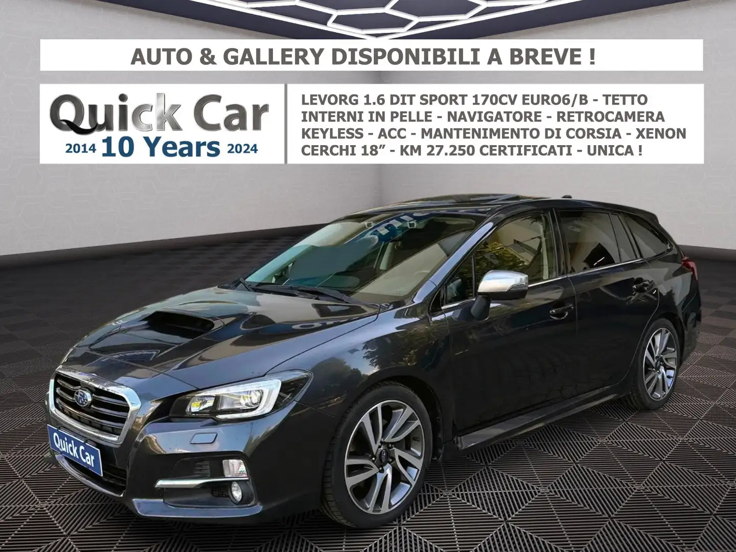 Subaru Levorg 1.6 dit Sport Style KM 27.250 CERTIFICATI,UNICA ! Gri - 1