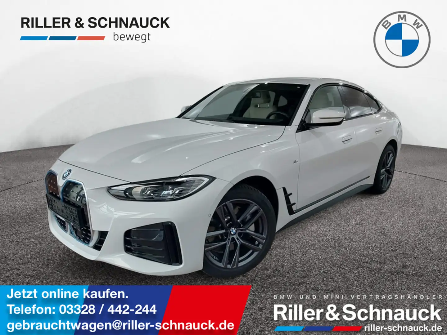 BMW i4 40 eDrive M Sport ACC+KAM+LEDER+SHZG Weiß - 1
