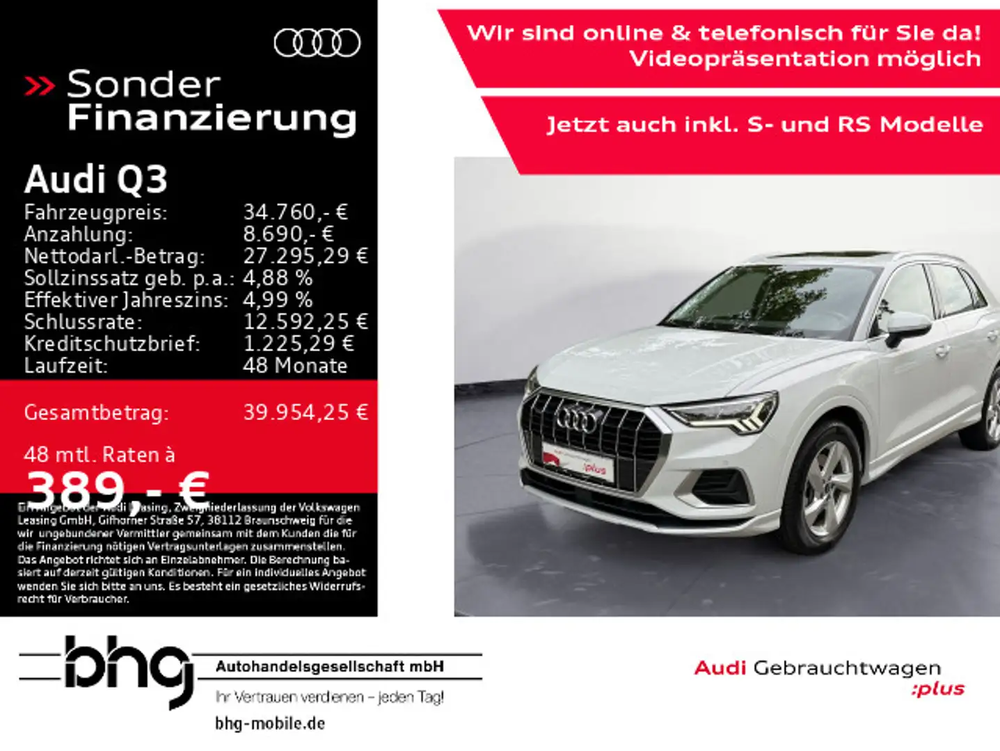 Audi Q3 45 TFSI quattro advanced LED/Pano/Navi/Kamera Bianco - 1