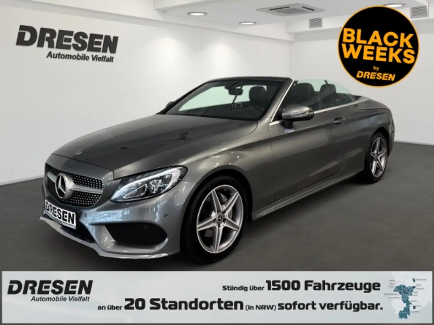 Mercedes-Benz C 200 C-Klasse Cabrio Line Sportpaket+Sitzheizung Gris - 1