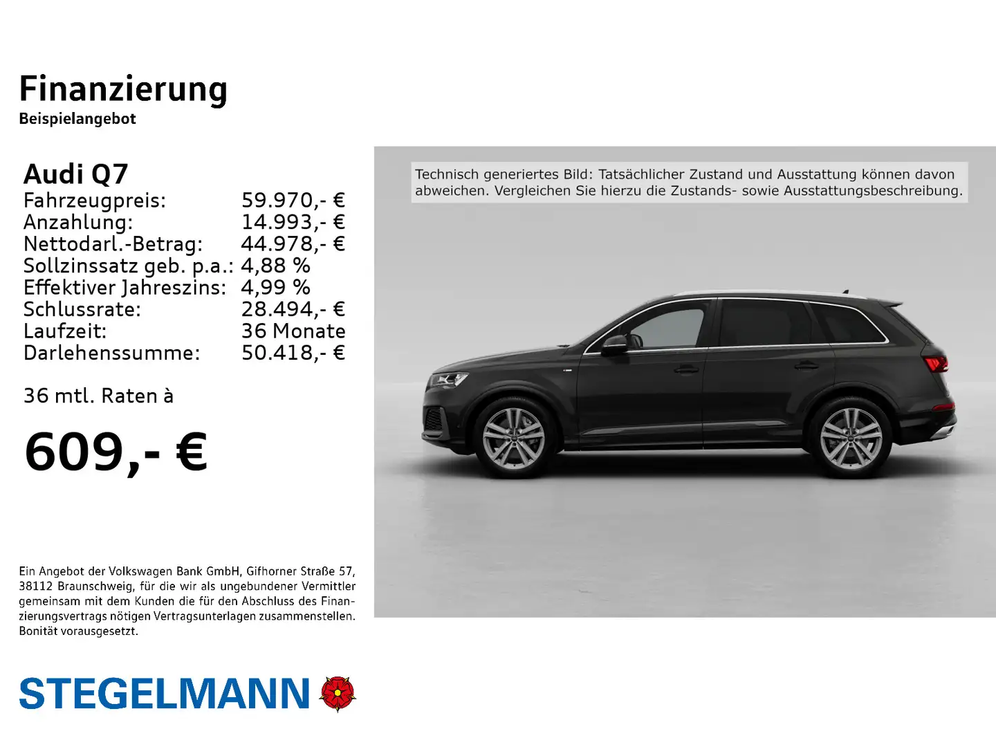 Audi Q7 55 TFSI qu. Tiptronic S-Line *LED*Luft*Navi* Noir - 2