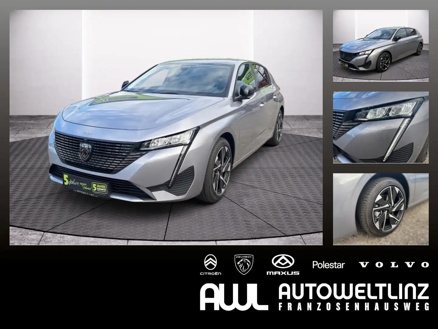 Peugeot 308 Allure Hybrid 145 ACC+LED+Navi+SHZ Grau - 1