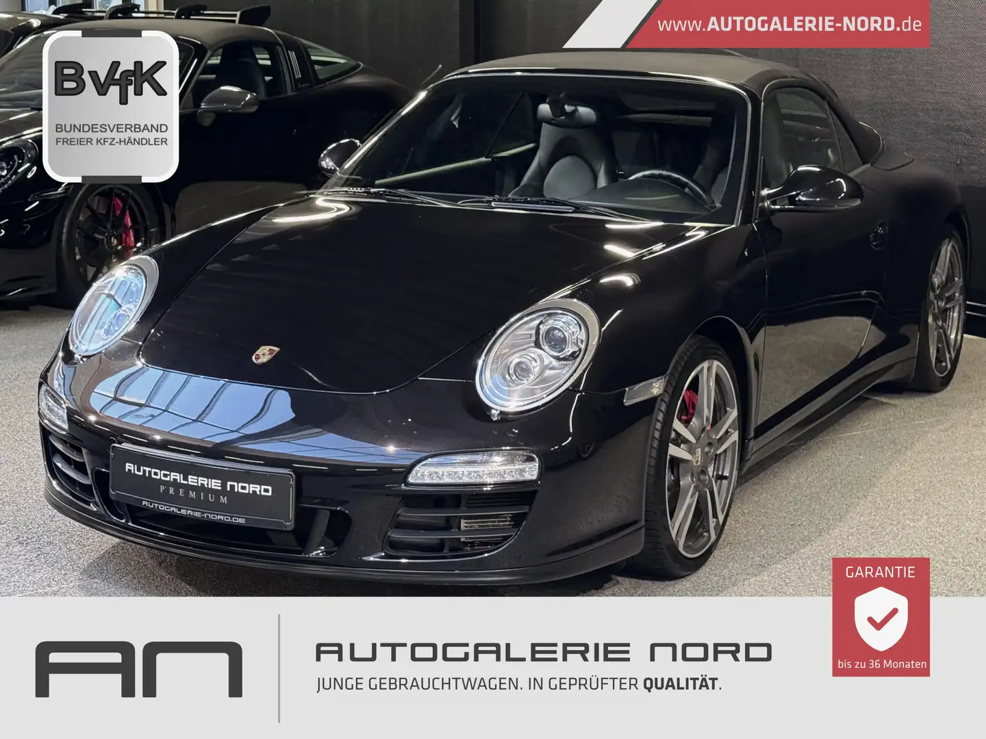 Porsche 997 911 Carrera 4 GTS Cabrio Sport-Chrono+Sitzkühl+PCM Schwarz - 1