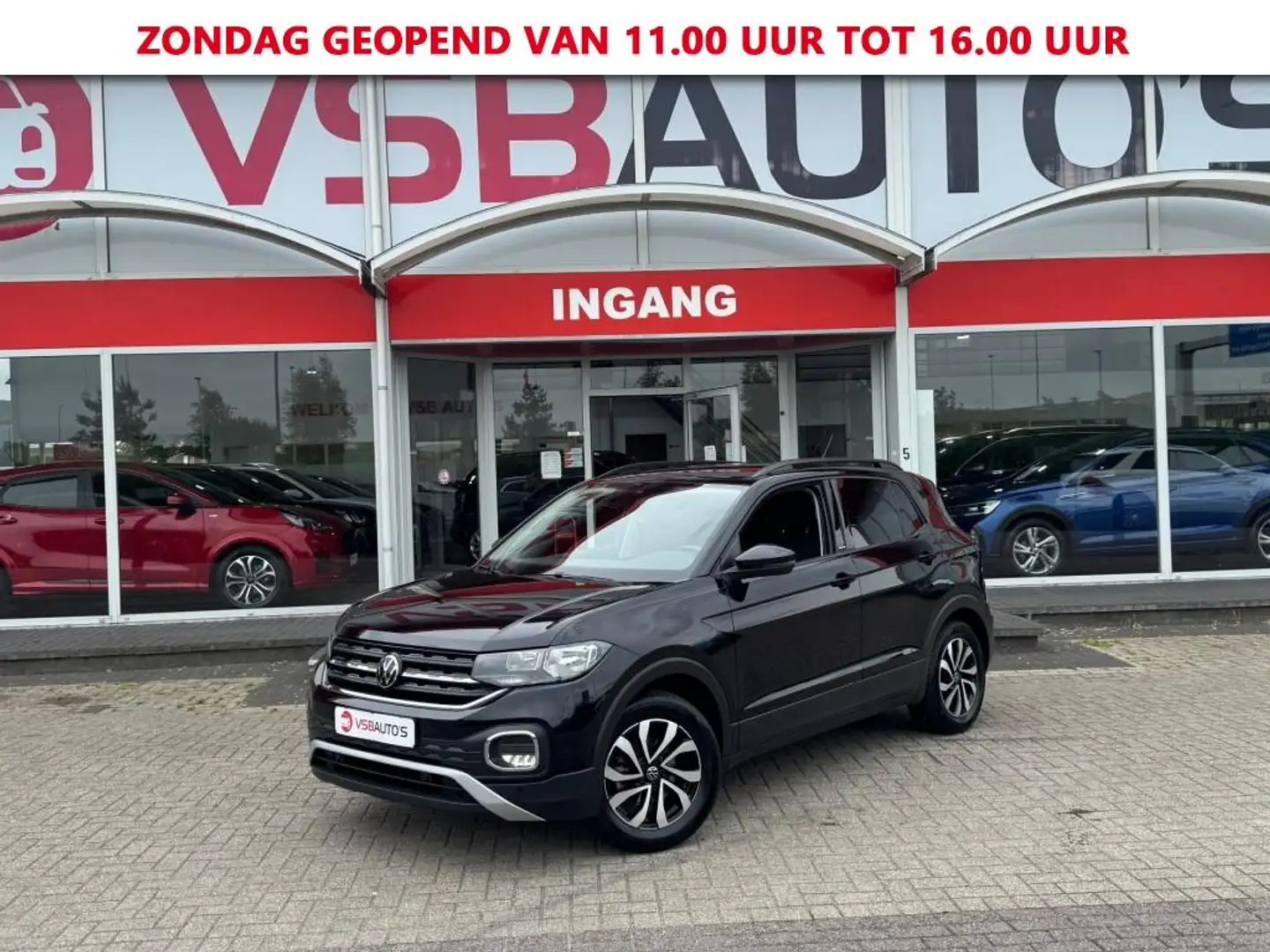 Volkswagen T-Cross 1.0 TSI ACTIVE LED AIRCO LMV NAVI CARPLAY LMV Zwart - 1