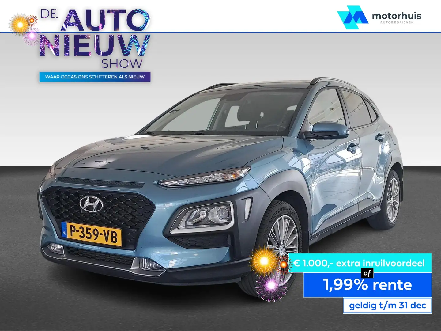 Hyundai KONA 1.0 T-GDI 120pk 2WD Premium Azul - 1
