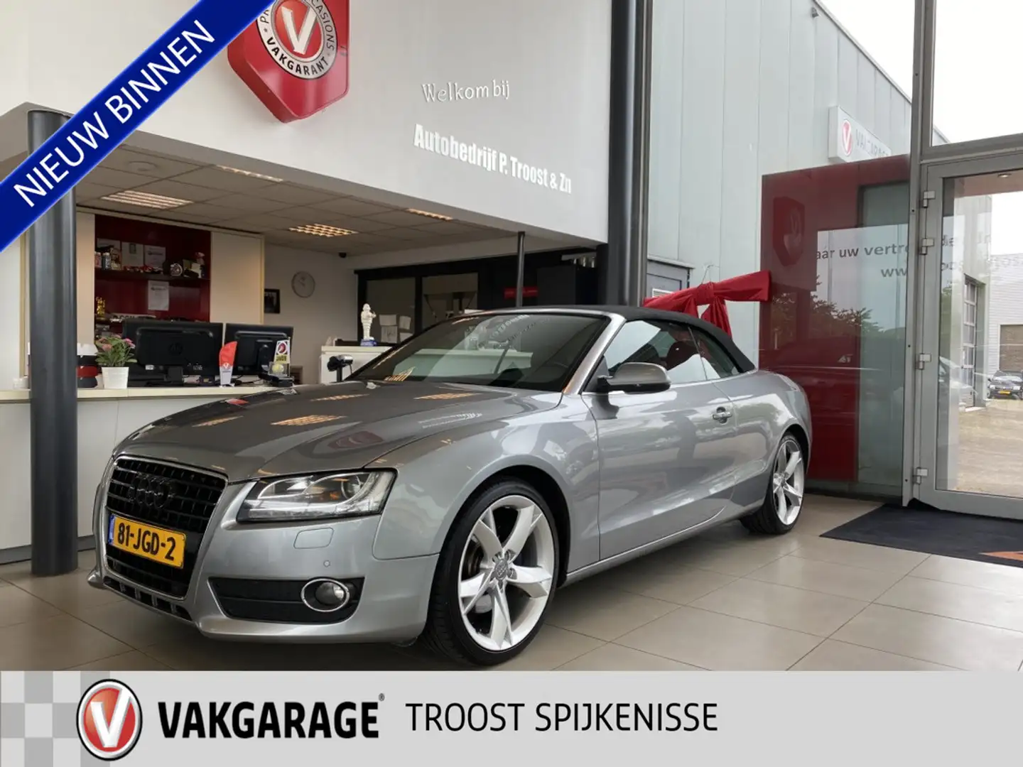Audi A5 Cabriolet 3.2 FSI Pro Line,NL Auto,S Linepakket,Au Grijs - 1