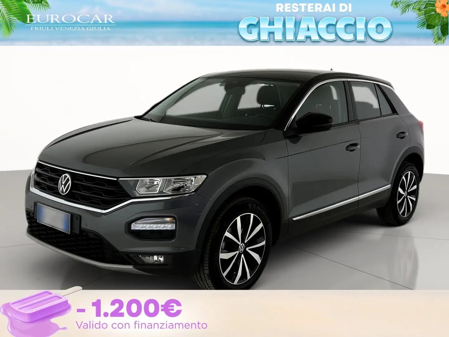Volkswagen T-Roc 1.5 tsi style dsg Grijs - 1