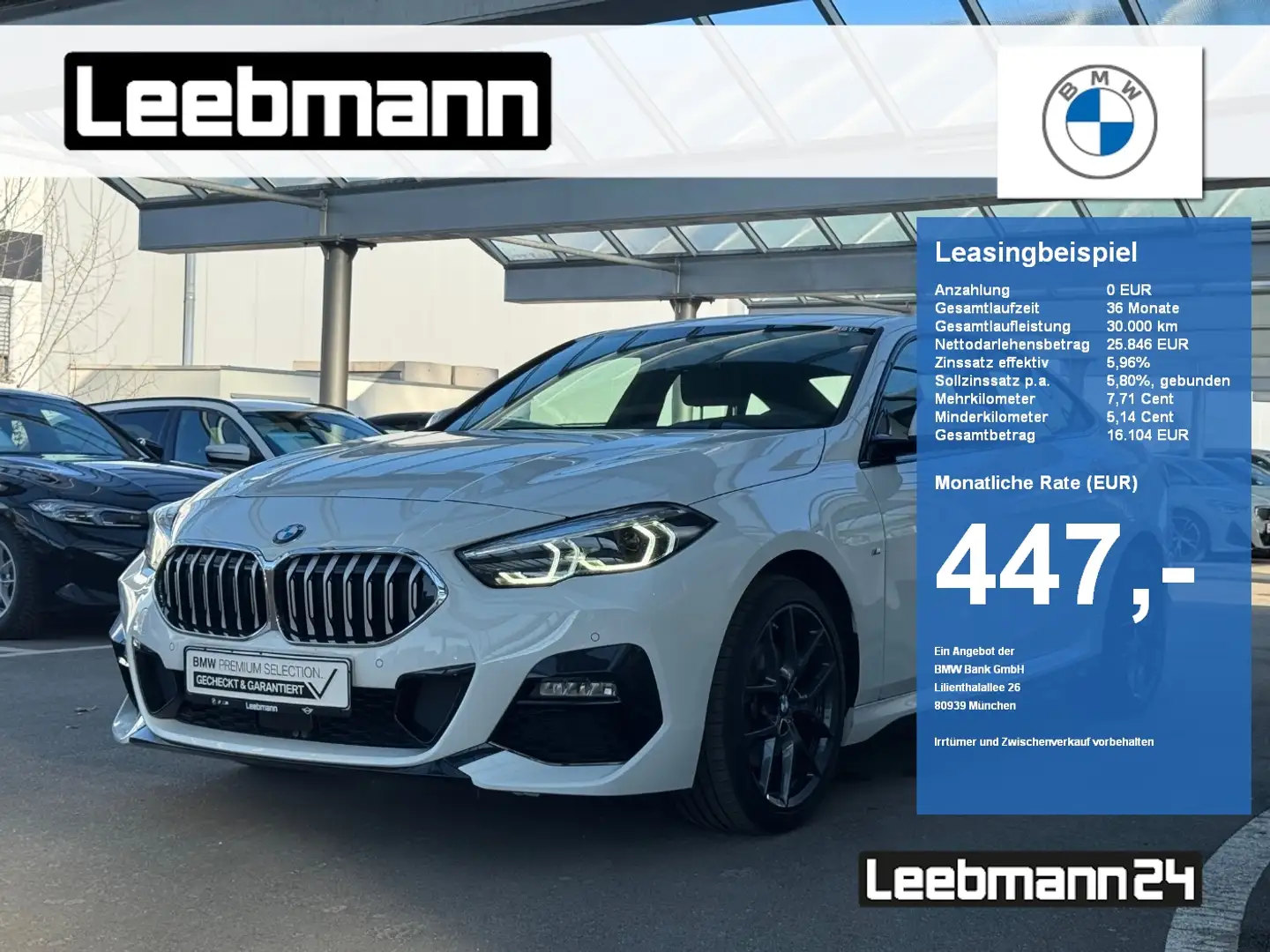 BMW 218 d Gran Coupé M-Sport GARANTIE bis 02/2029 Bílá - 1