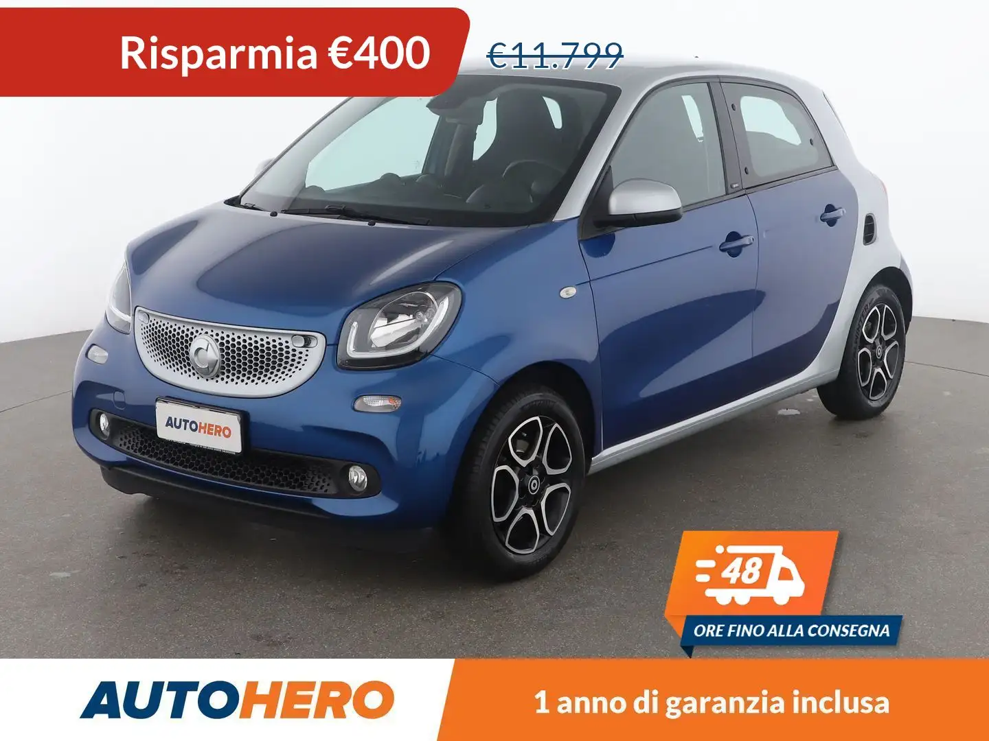 smart forFour 1.0 Basis 70 CV twinamic Blu/Azzurro - 1