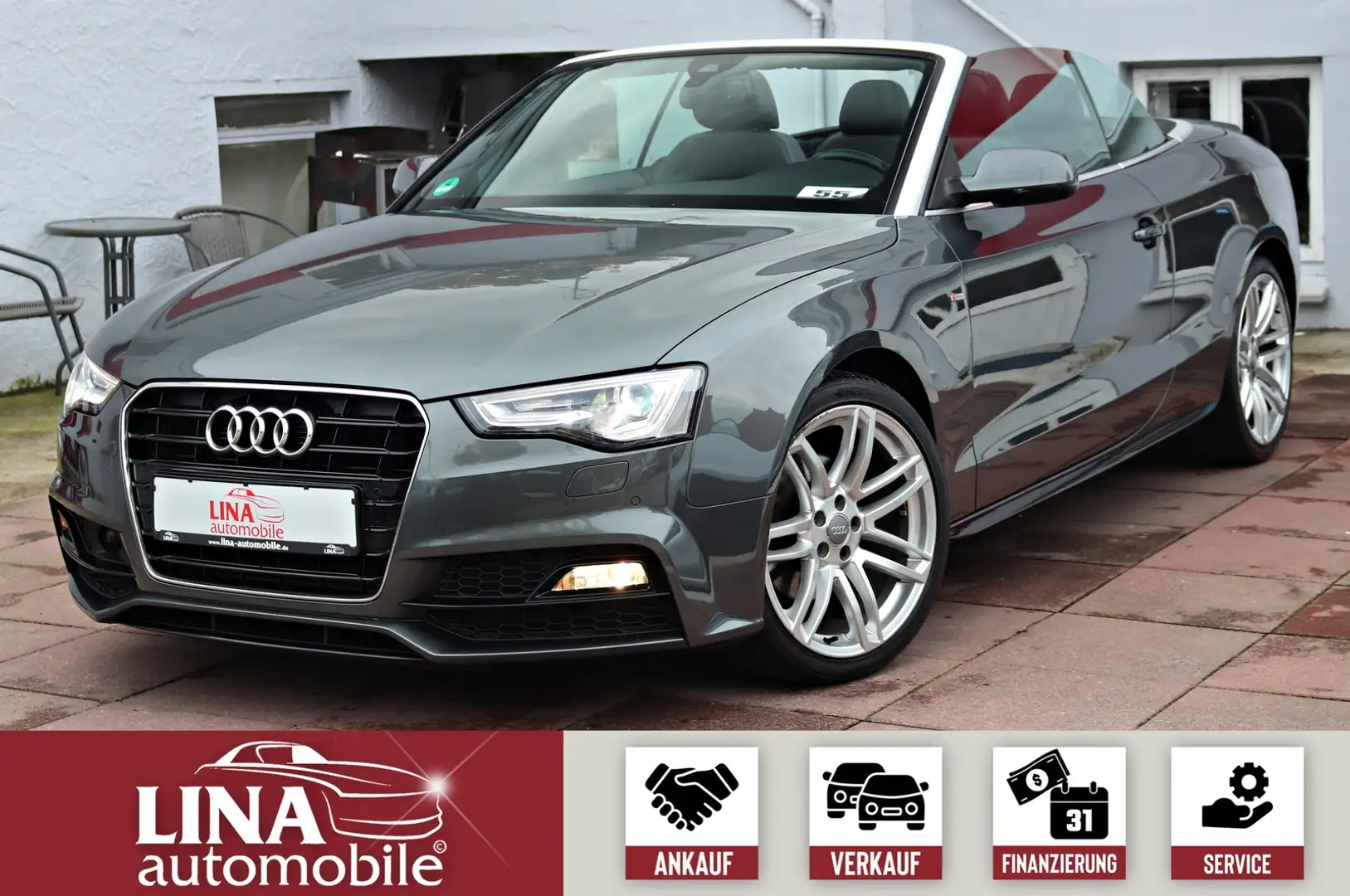 Audi A5 1.8 TFSI Cabrio S-Line 2.Hd*ACC*B&O*NaviDVD* Grau - 1
