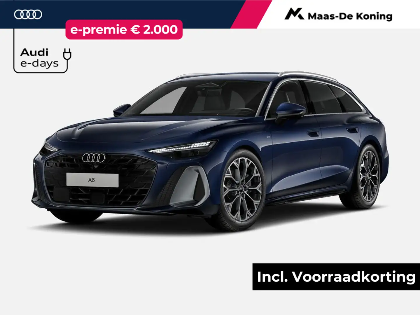 Audi A6 Avant 2.0 e-hybrid quattro S edition 299 PK · Tech Bleu - 1