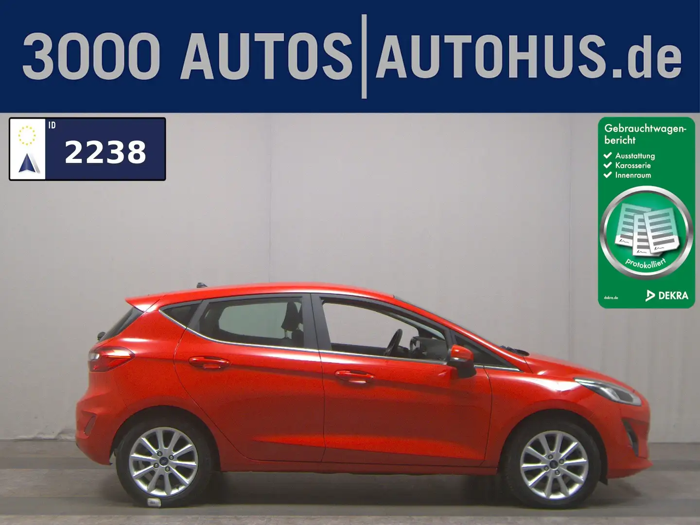 Ford Fiesta 1.0 EB Titanium Klima Shz Rouge - 1