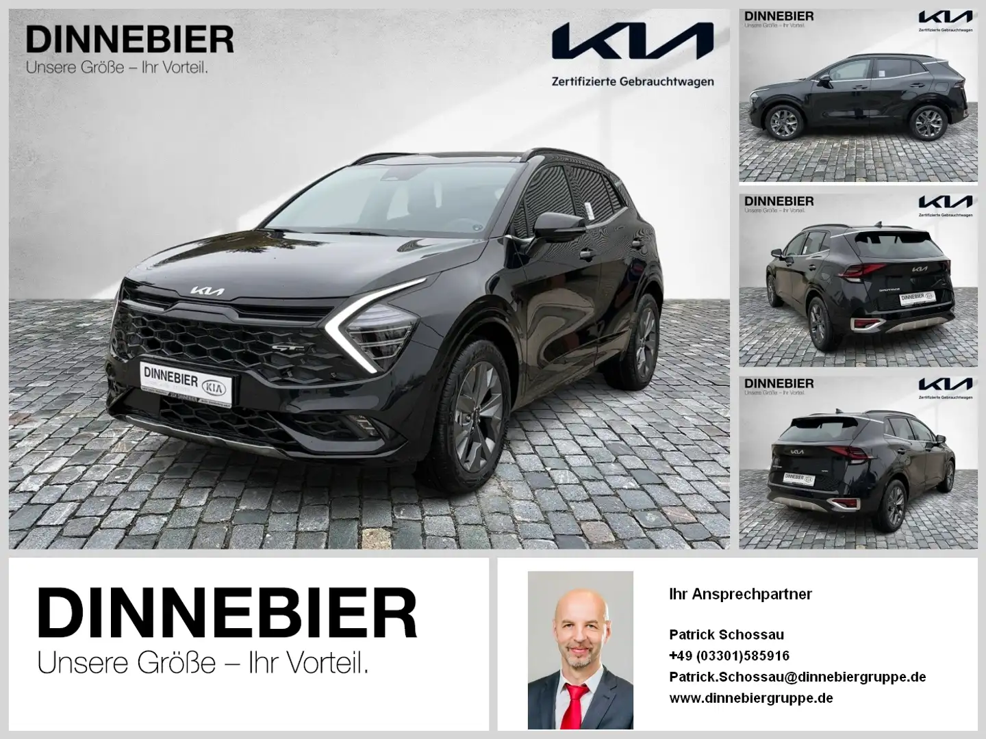 Kia Sportage GT-Line HEV AWD+Glasdach+360°+LED Noir - 1