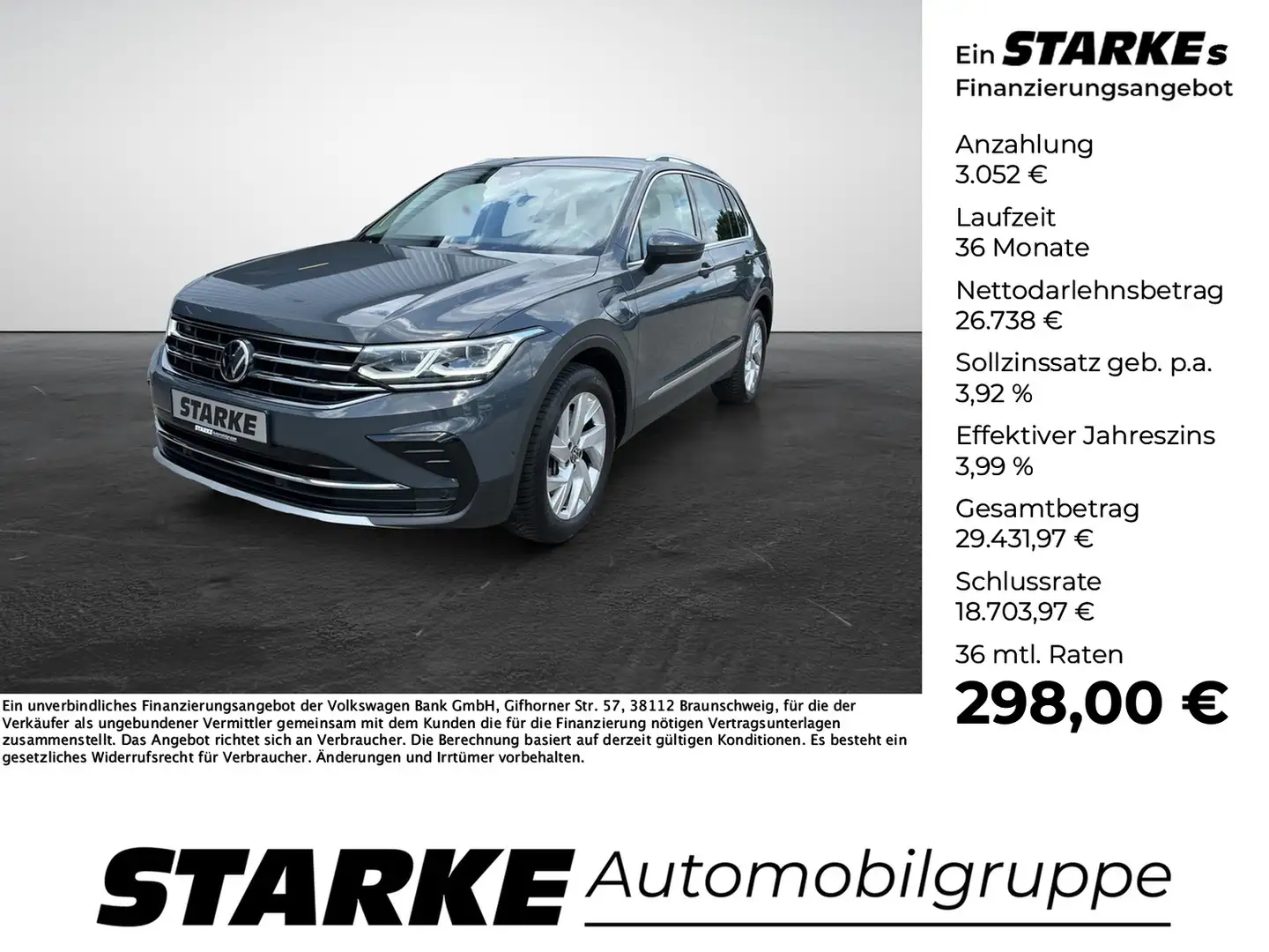 Volkswagen Tiguan 1.4 TSI DSG eHybrid Elegance Grau - 1