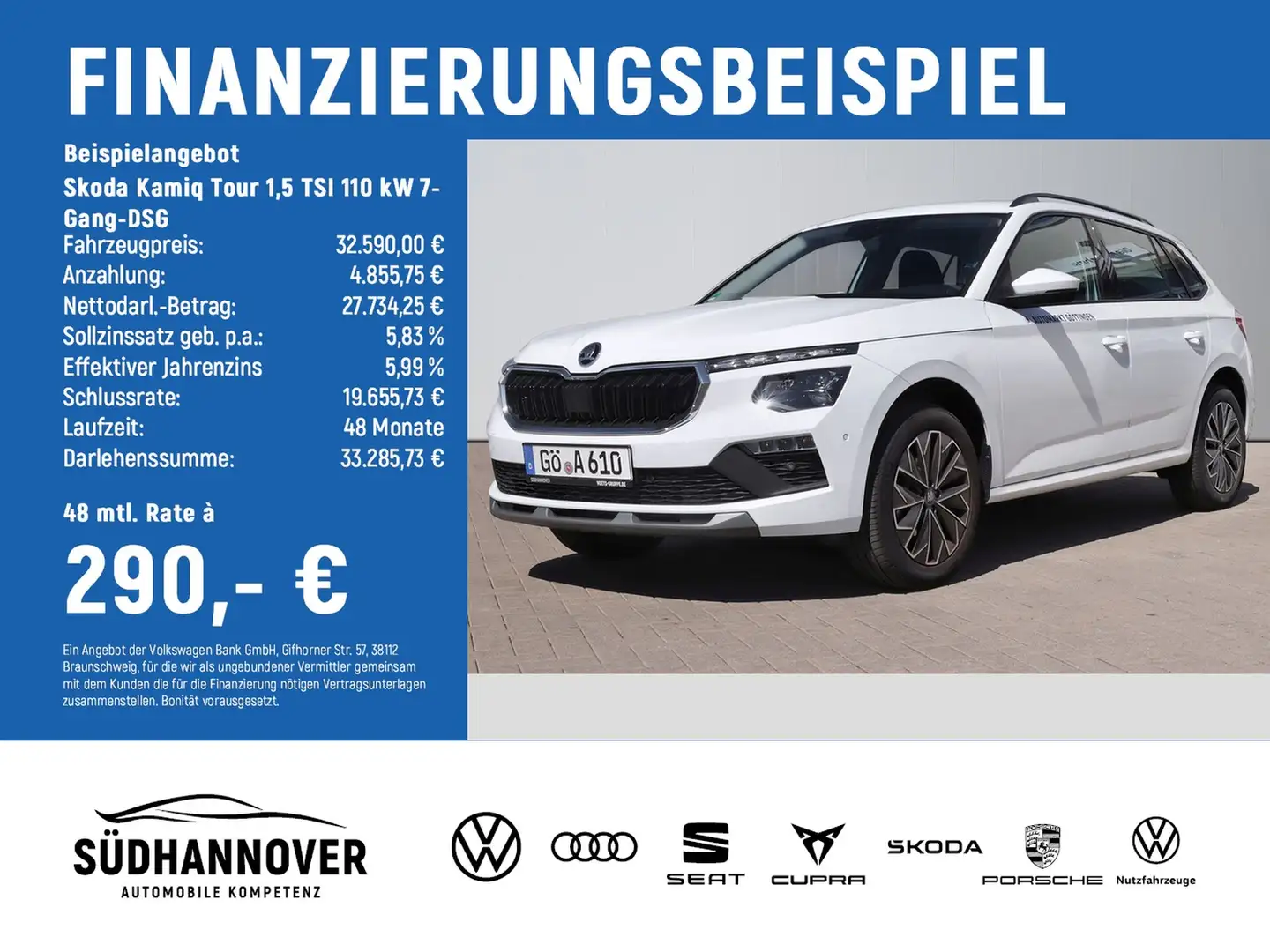 Skoda Kamiq Tour 1,5 TSI 110 kW 7-Gang-DSG Weiß - 2