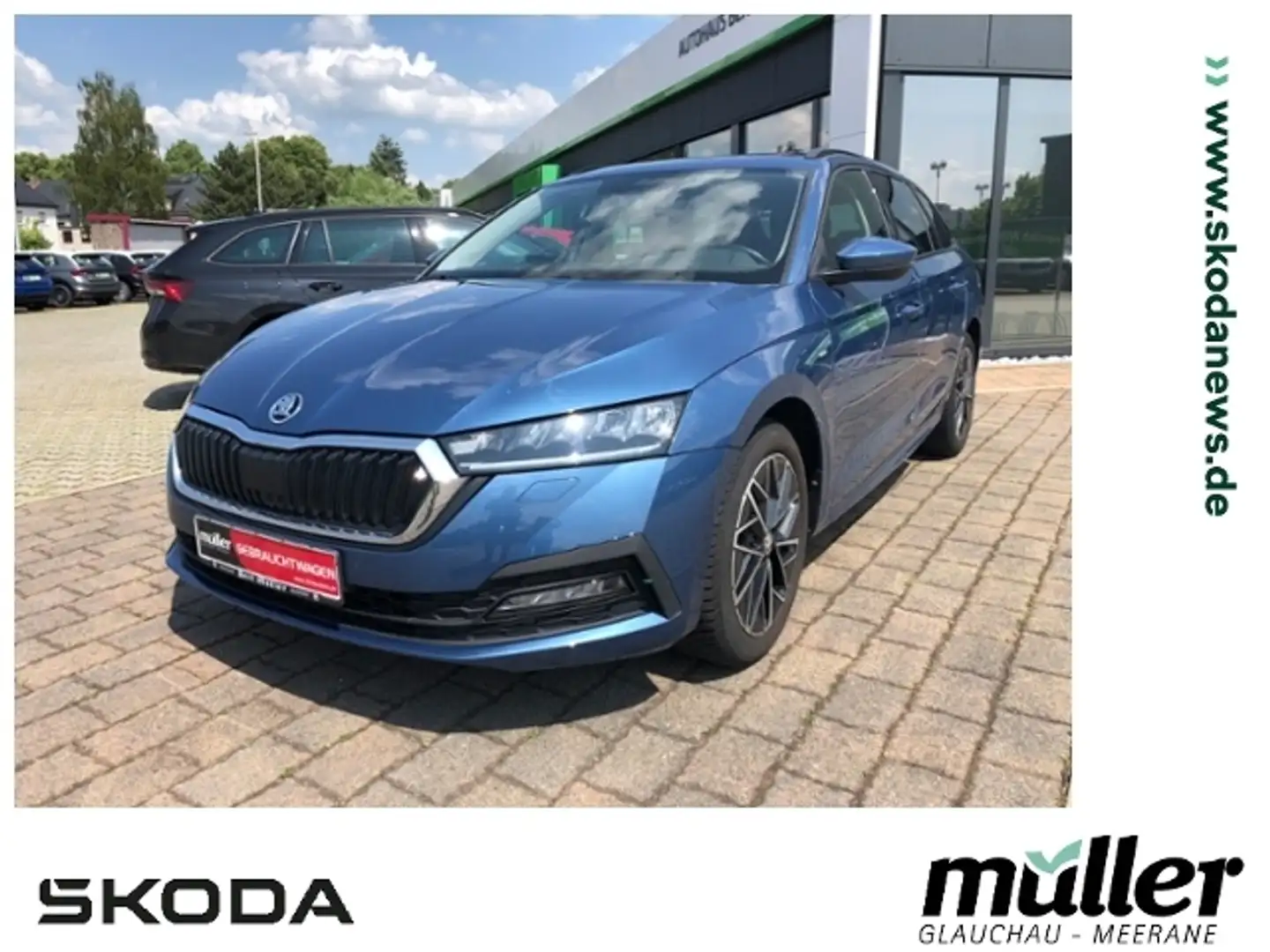 Skoda Octavia Combi Clever Navi DAB SmartLink Panodach Bleu - 1