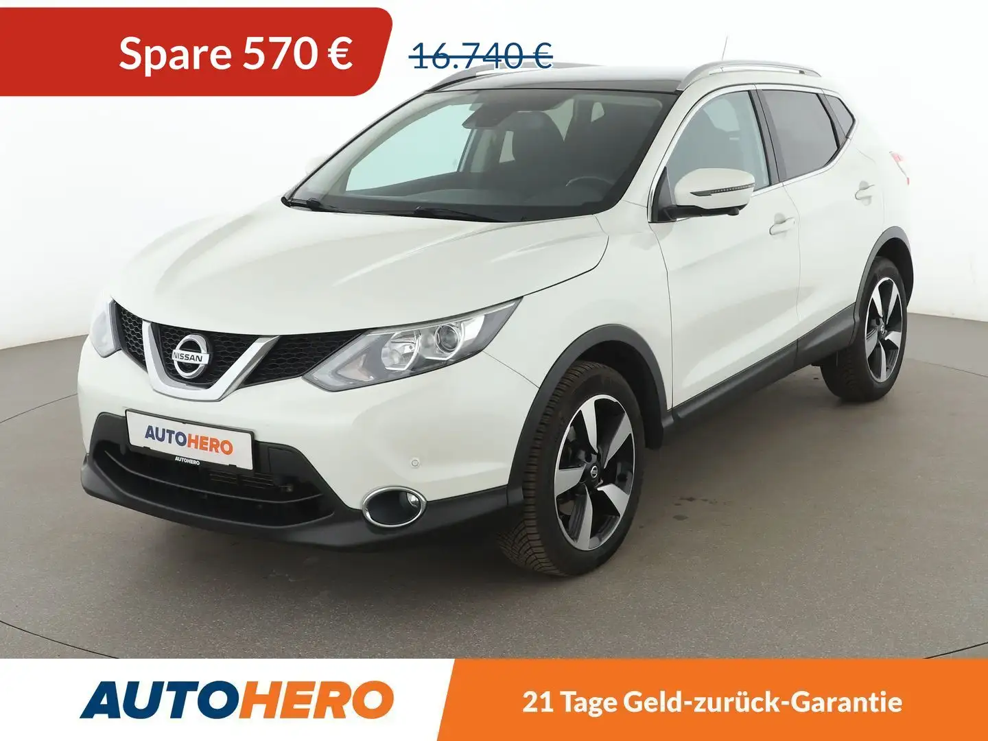 Nissan Qashqai 1.6 dCi N-Connecta Aut.*NAVI*360°CAM*PDC*SHZ* Weiß - 1