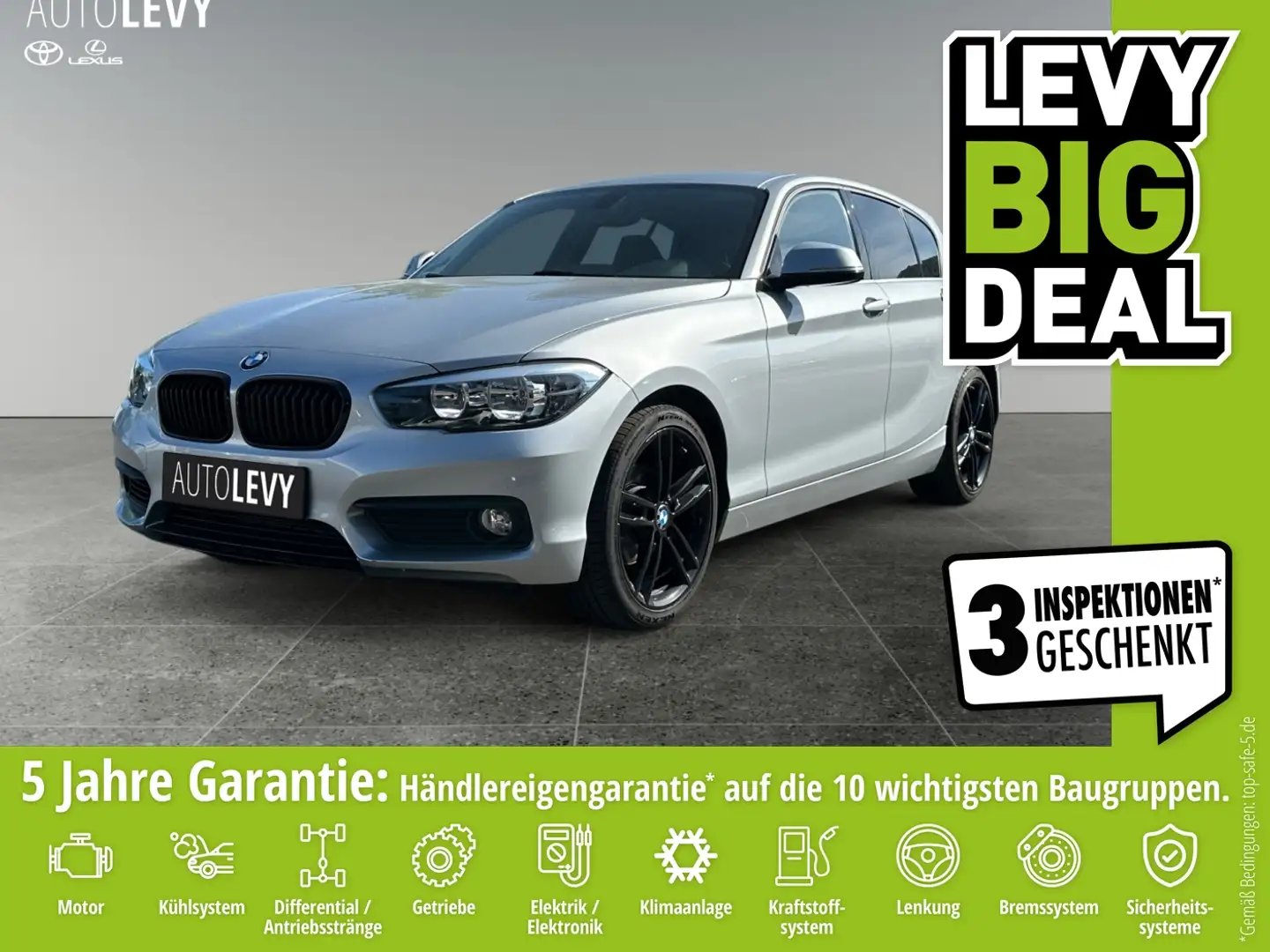 BMW 118 i Advantage *KLIMA*LM*PDC*AT*SHZ*TEMPOMAT* Срібний - 1