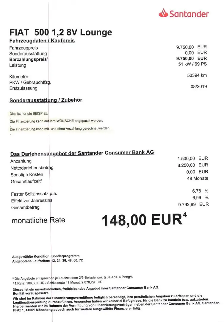 Fiat 500 Klima/Einparkhilfe Mauve - 2