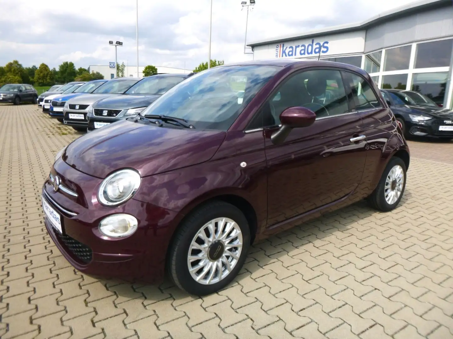 Fiat 500 Klima/Einparkhilfe Paars - 1