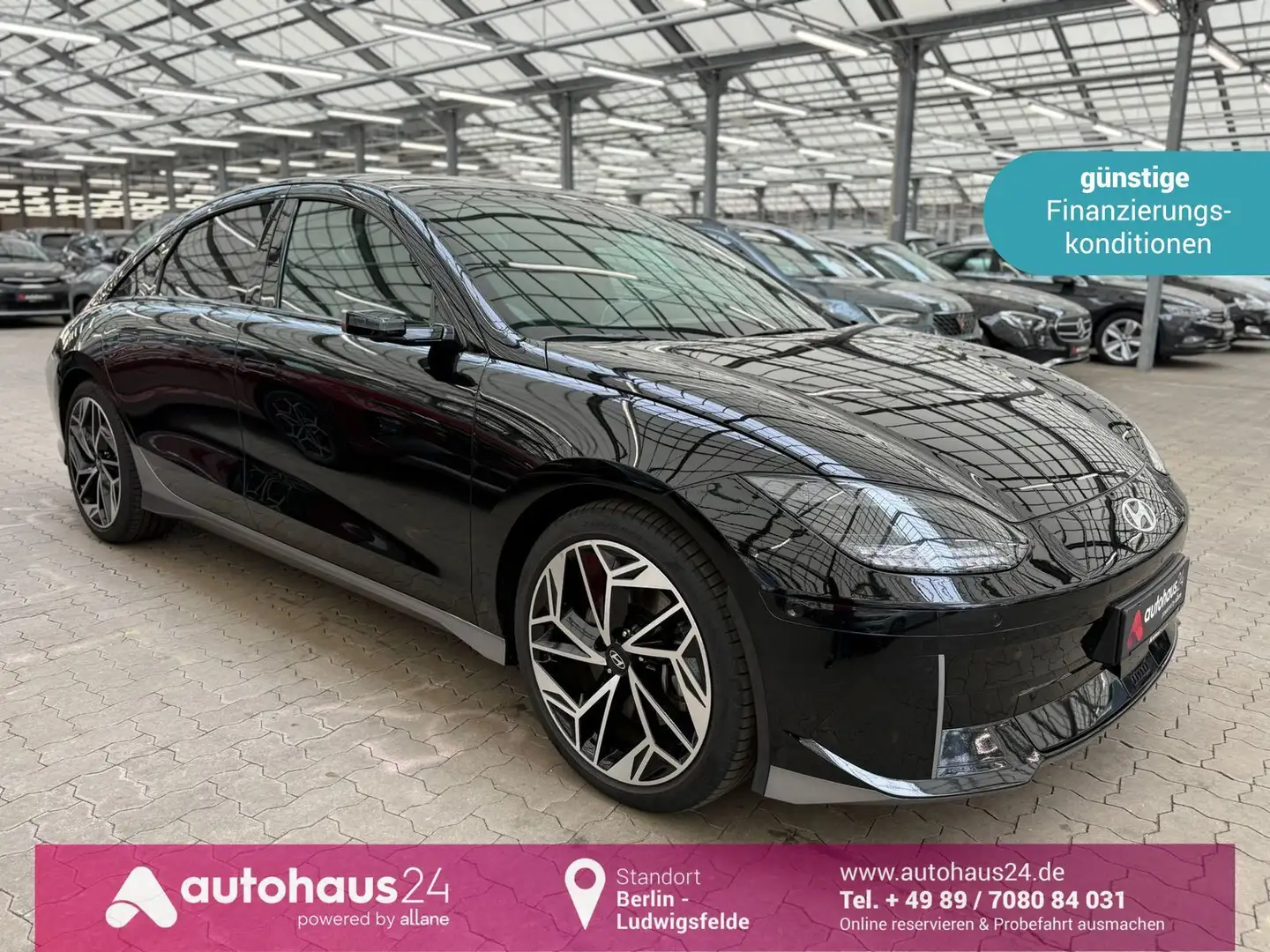 Hyundai IONIQ 6 Uniq 77,4 kWh LED|Navi|Leder|Schiebedach Schwarz - 1