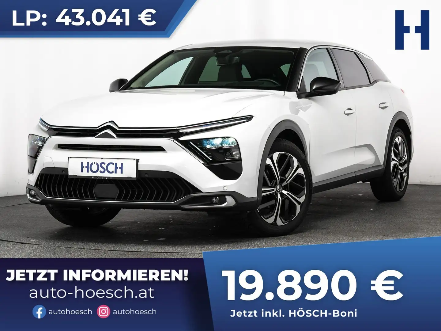 Citroen C5 X PureTech 130 PLUS 19" HEAD-UP LEDER ERSTBESITZ -5 Weiß - 1