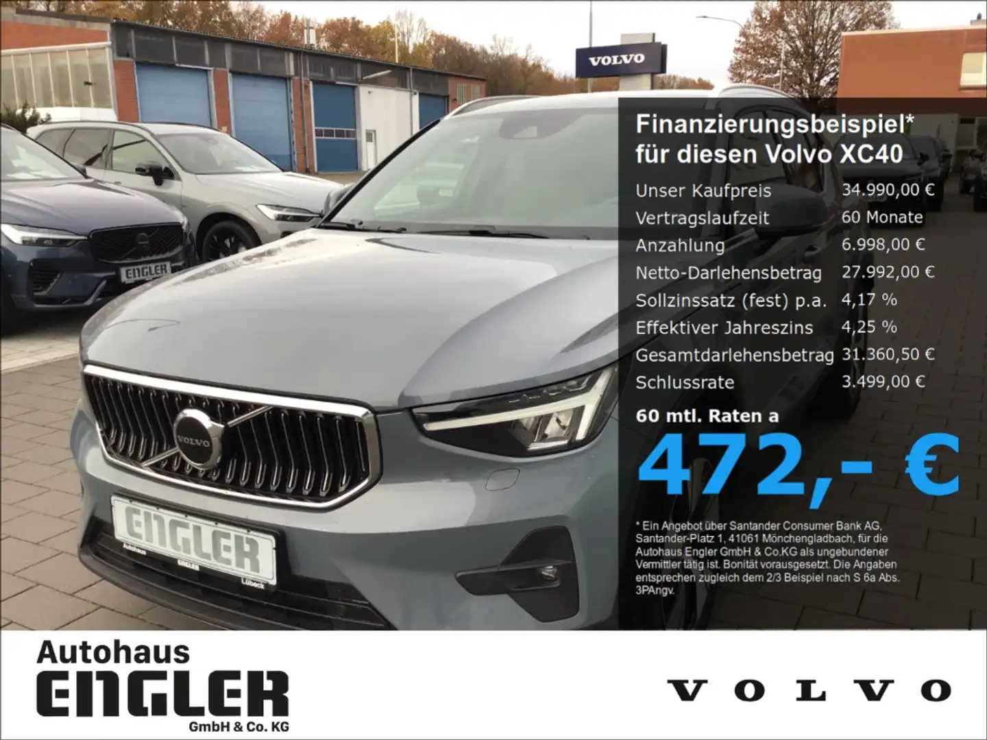 Volvo XC40 T4 Core Bright Recharge Cam Navi Nebel Grau - 1