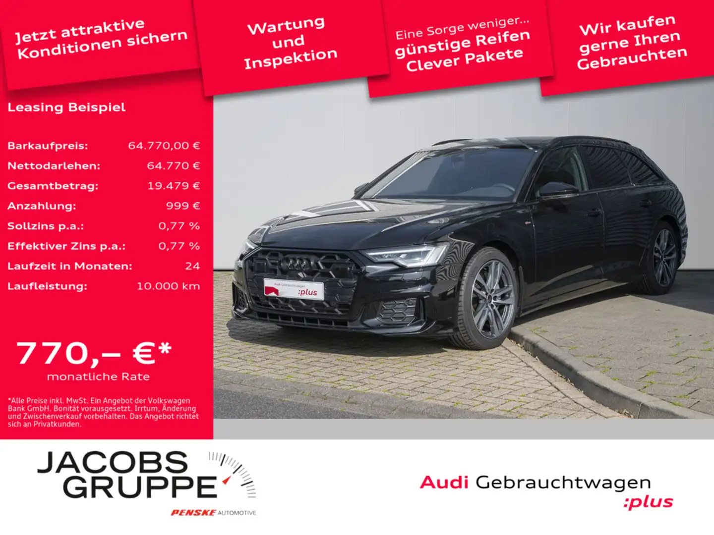 Audi A6 Avant S line 50 TDI quattro tiptronic AHK*Pano*Mat Schwarz - 1