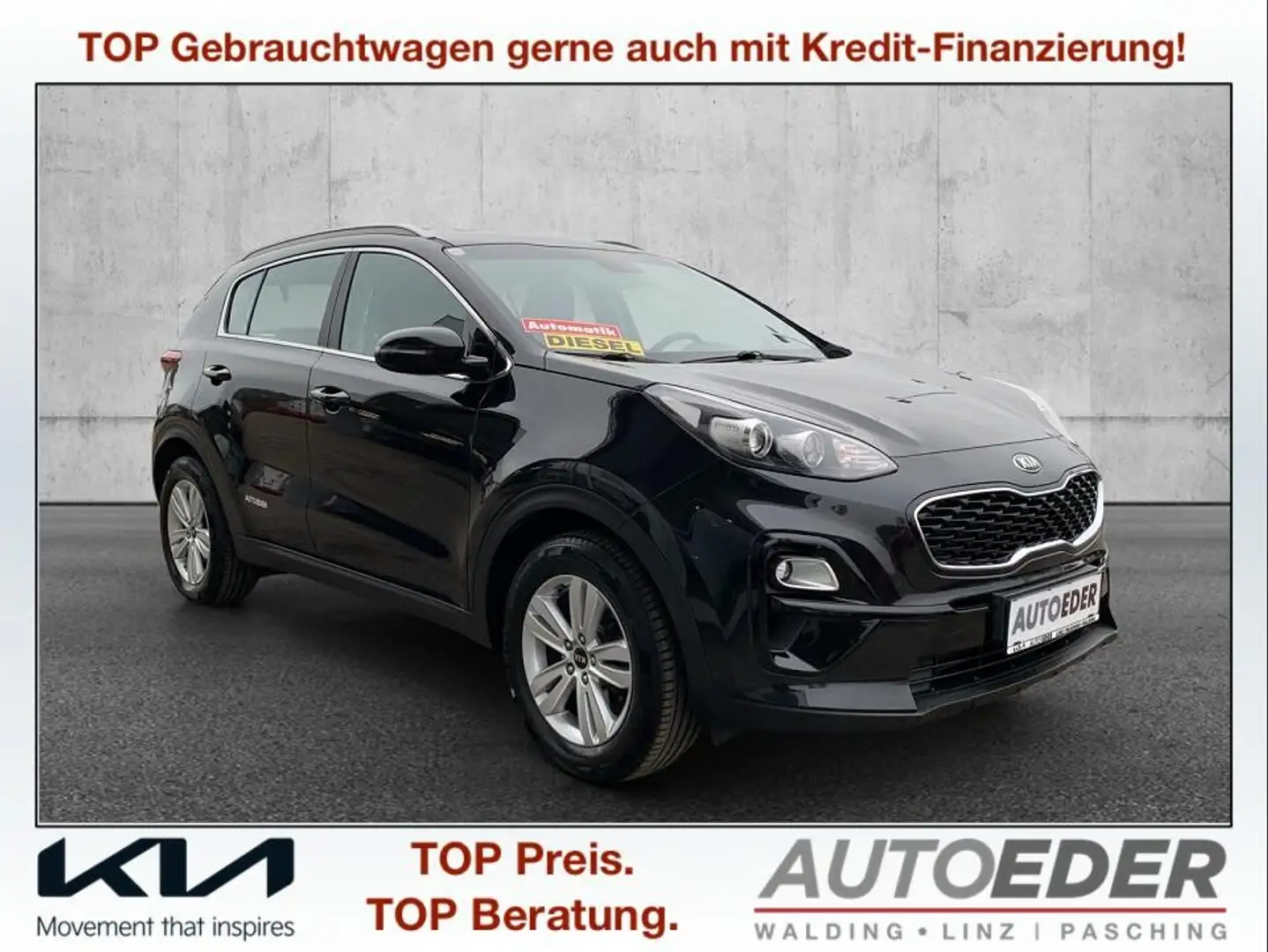 Kia Sportage 1,6 CRDI SCR Silber DCT Aut. Schwarz - 1
