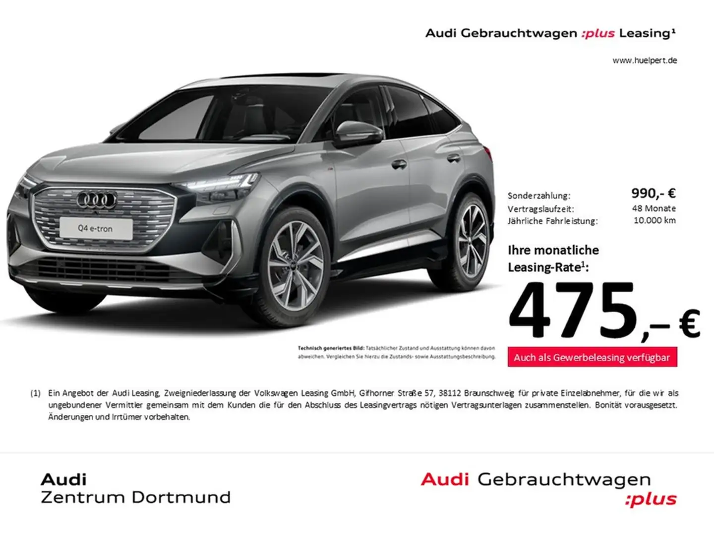 Audi Q4 e-tron Sportback 45 S LINE PANO AHK CAM LM20 Grau - 1