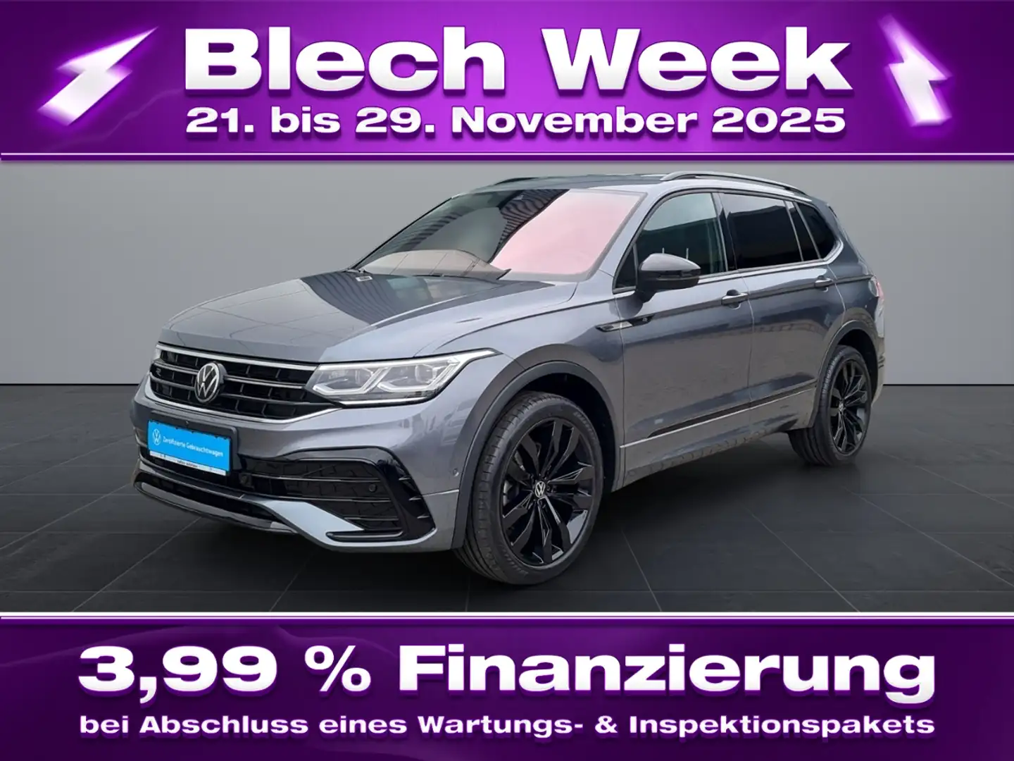 Volkswagen Tiguan Allspace 2.0 TSI DSG 4Mo R-Line+MATRIX+LEDER+AHK+NAVI+HARM Grigio - 1