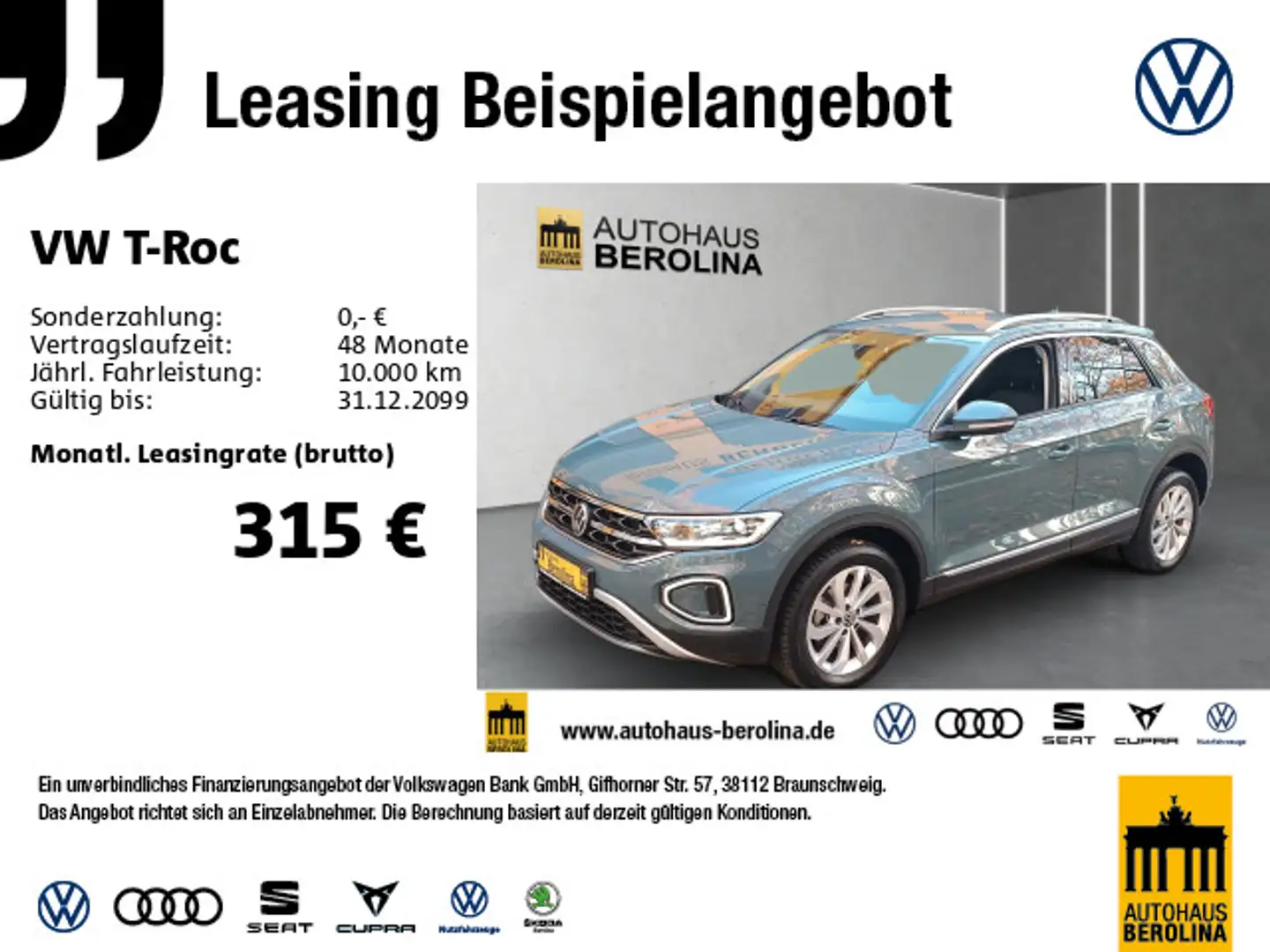 Volkswagen T-Roc 1.5 TSI Style DSG *AHK*ACC*LED+*R-CAM* Blau - 1