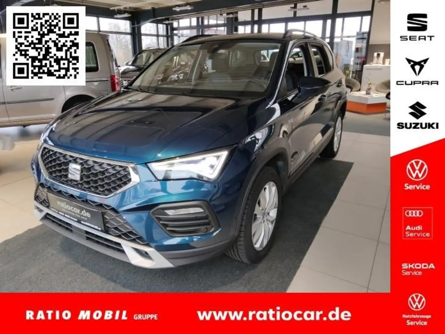 SEAT Ateca ATECA STYLE 2.0 TDI  AHK EPH-KAMERA ACC DAB+ Blau - 1