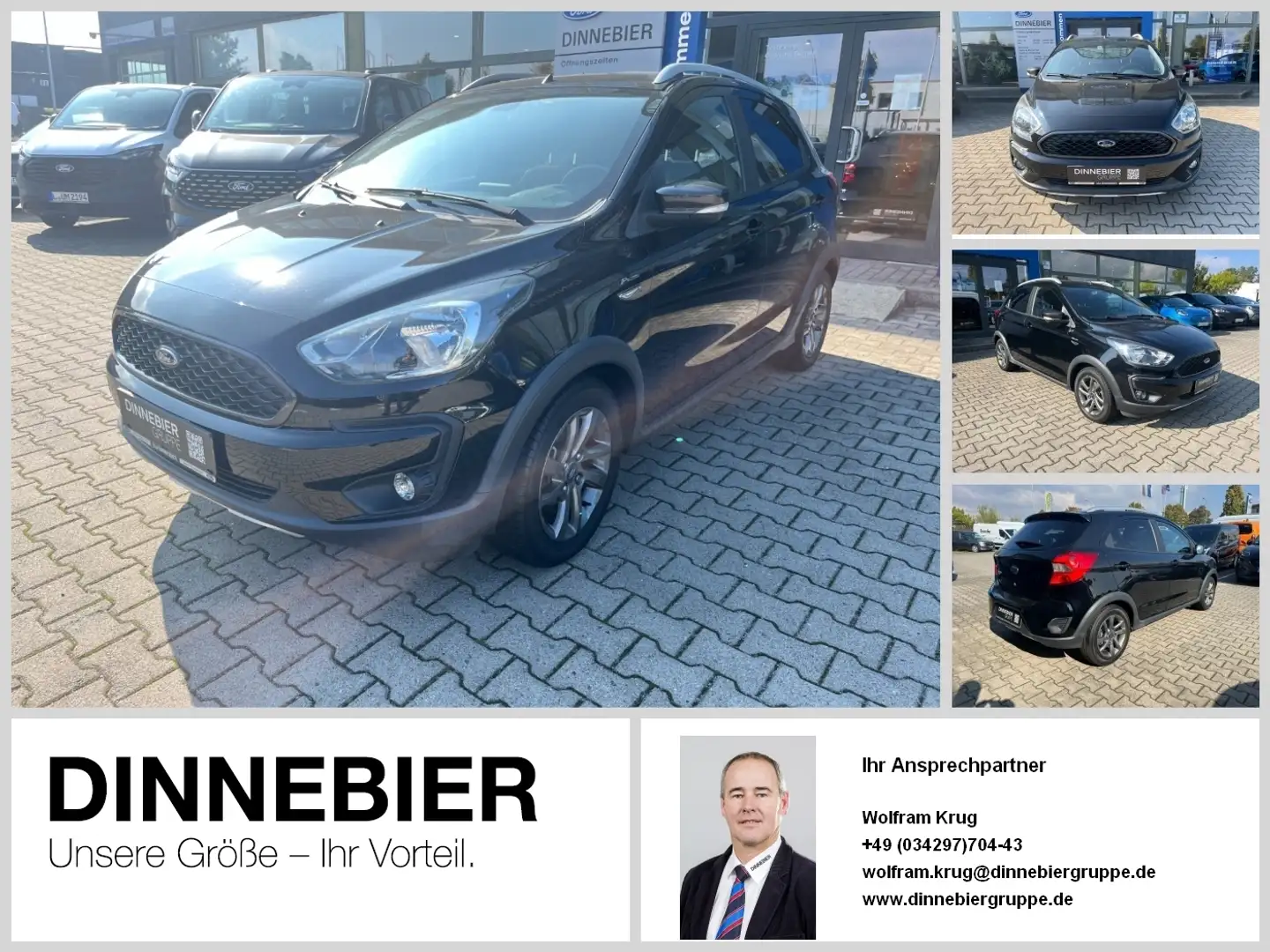 Ford Ka/Ka+ Ka+ Active 1.2 Tempomat+Klima+Winterpaket Schwarz - 1