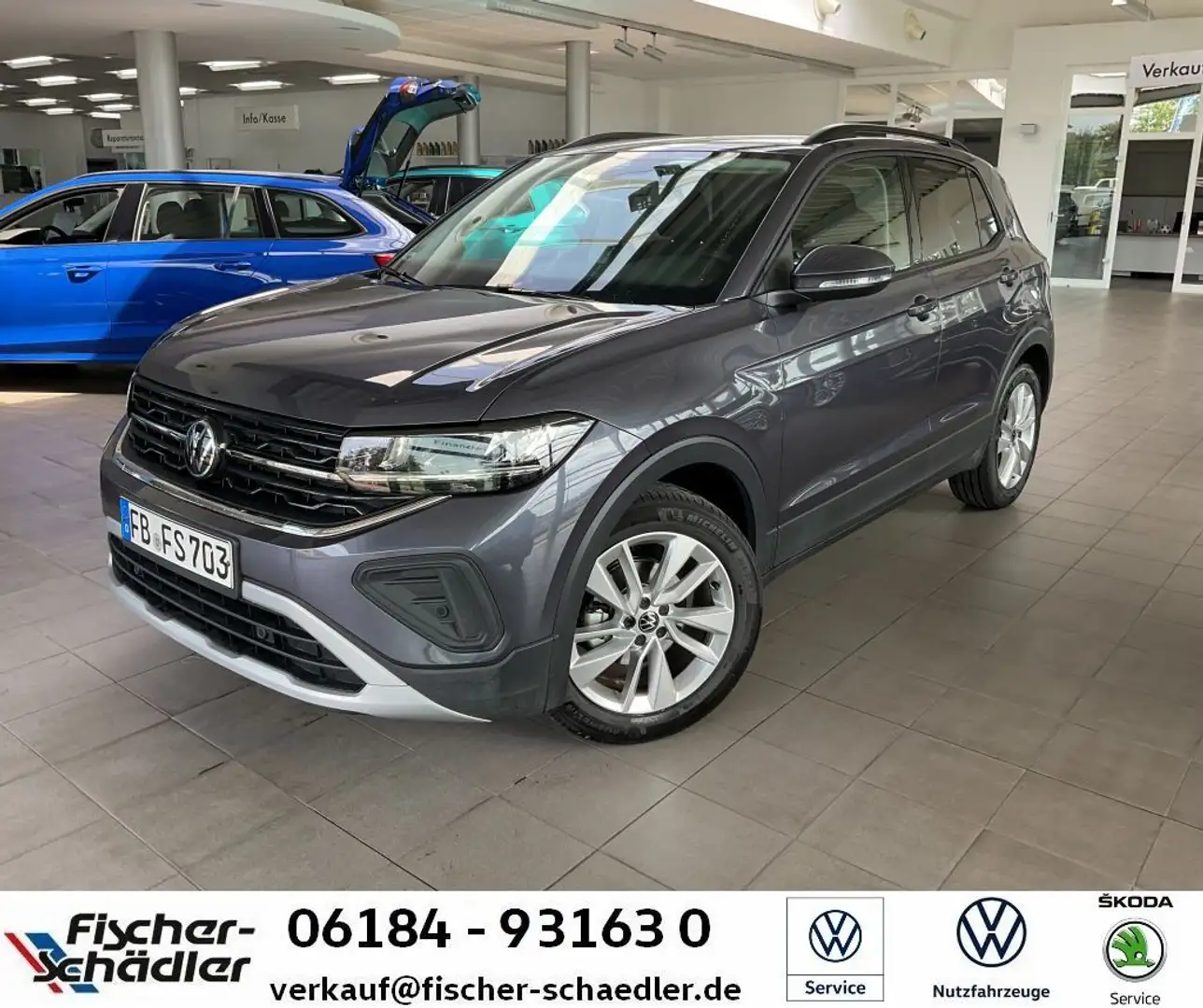 Volkswagen T-Cross Life 1.0TSI*DSG*AHK*LED*R2D*RearView*Dig Grau - 1